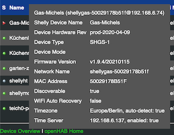 Device Settings Tooltip